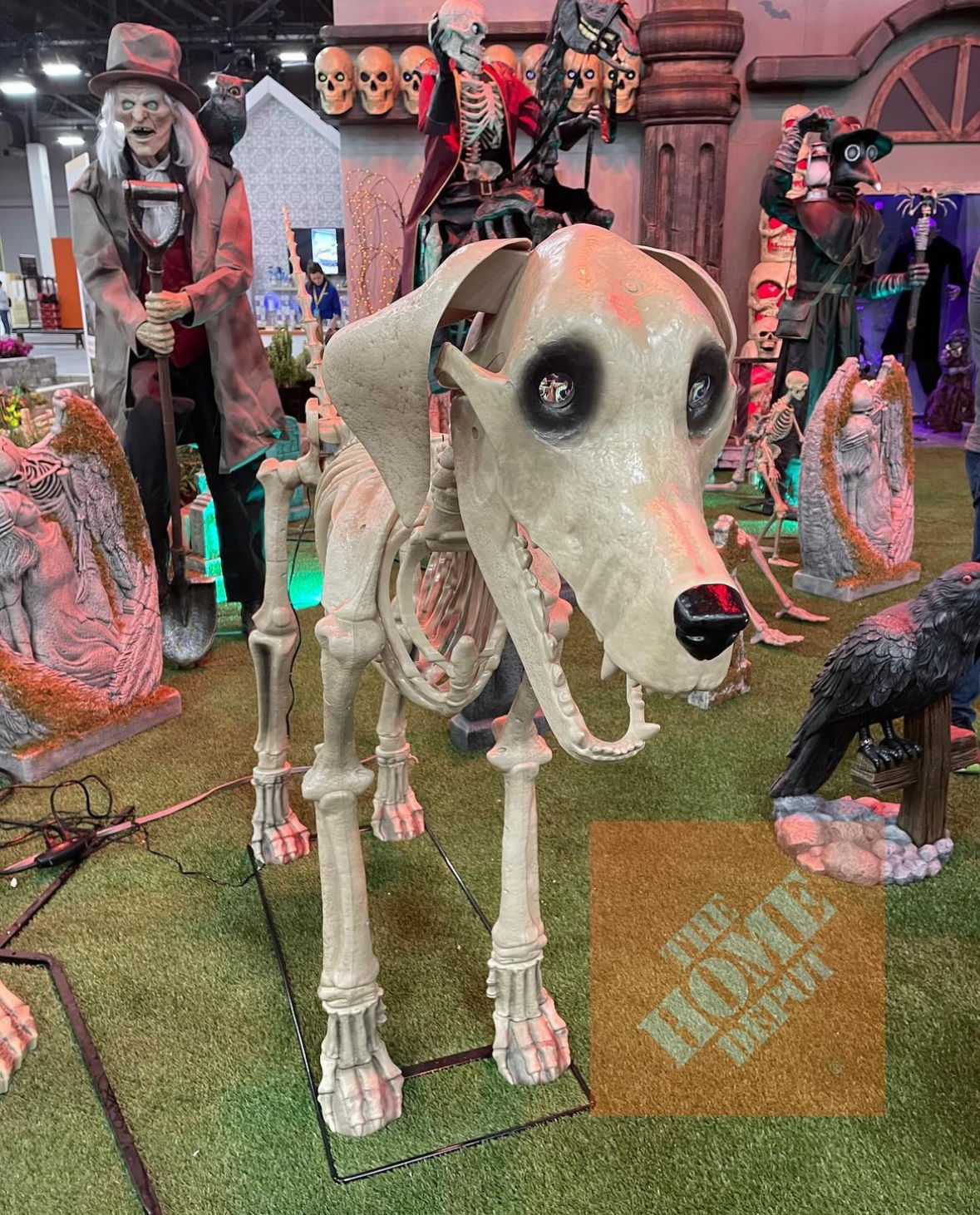 Home Depot Skeleton Dog Prop for Halloween